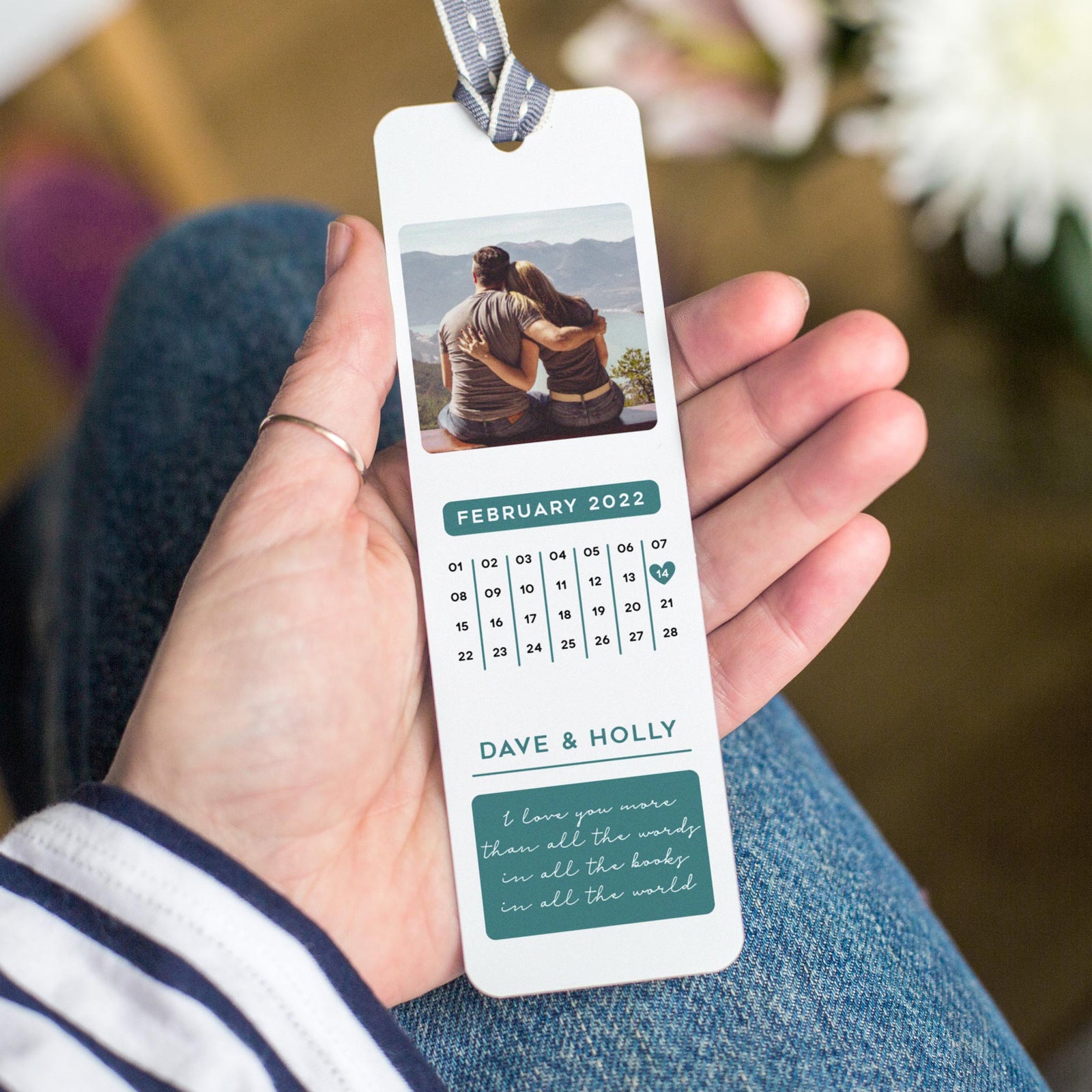 Personalised Photo Calendar Couple's Bookmark | The Little Picture Company